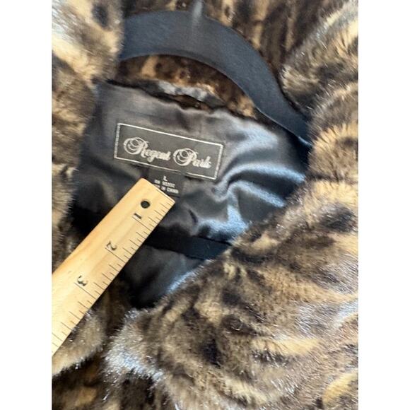 VTG Regent Park Leopard Cheetah Faux Fur Coat Womens Large Animal Print Winter - Picture 5 of 8